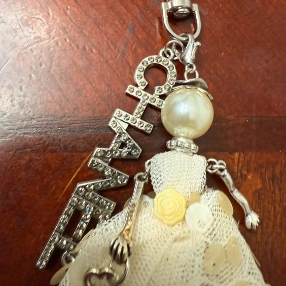 New upcycled Chanel Chic Doll Keychain/ bag charm